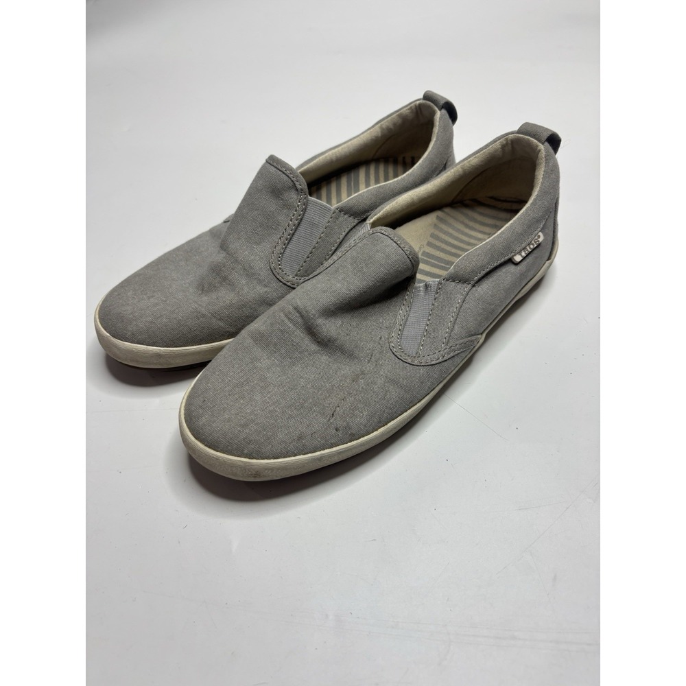 Taos Dandy Gray Canvas Slip On Loafers Comfort Casual DND-13455‎ Womens 6.5